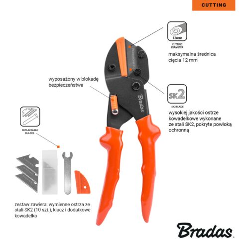 Metszőolló MULTI TOOLS, SK2 acél