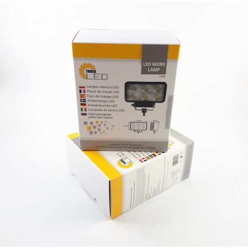 Led munkalámpa 12-24V 6x3W