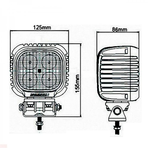 Ledes munkalámpa 12-24V 4-led