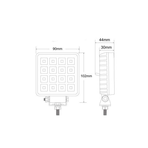 Ledes munkalámpa 16 LED kapcsolóval szerelt