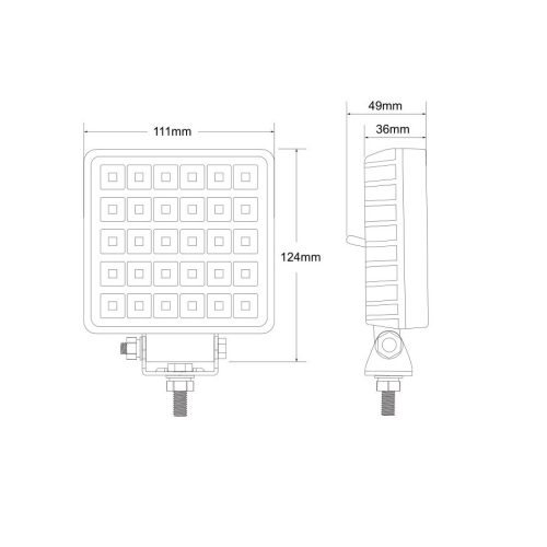Ledes munkalámpa 30 LED kapcsolóval szerelt