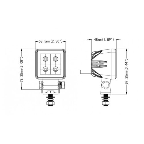 Ledes munkalámpa 4xled mini spot