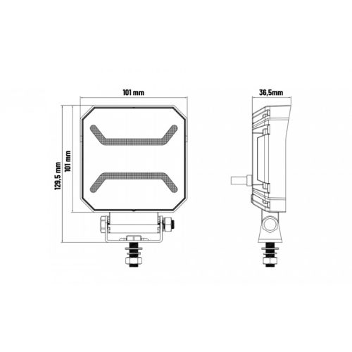 Munkalámpa 10xLED + 2x LED sárga