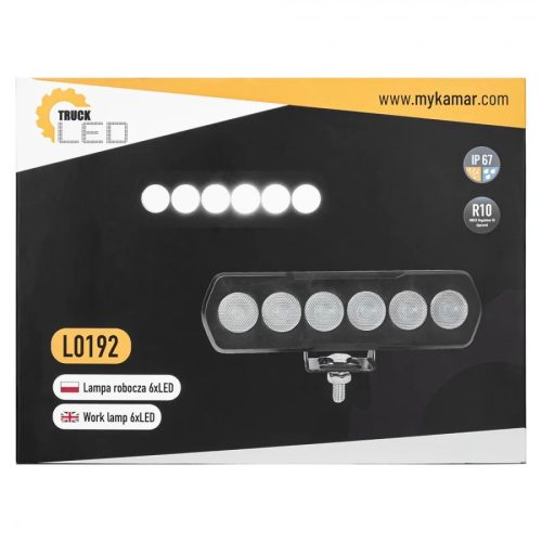 Munkalámpa 6xLED fekete, terítő