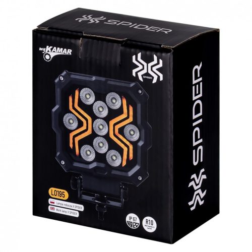 LED-es munkalámpa 18W, 9xLED X-SPIDER 2