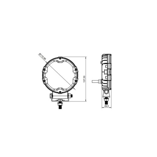 LED-es munkalámpa 18W, 9xLED X-SPIDER 3
