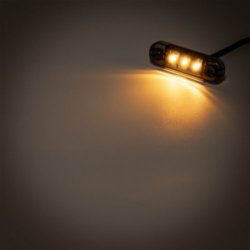 Helyzetjelző 3xLED, 12/24V, borostyánsárga DARK 