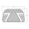 Hátsólámpa LED-es TL 5-fun. háromszöggel, jobb oldali