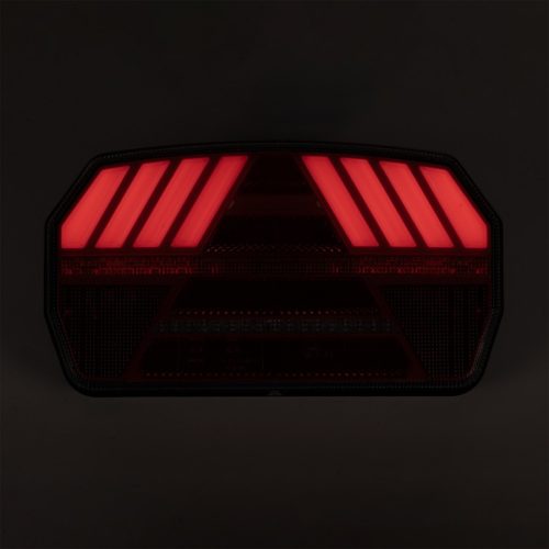 Hátsólámpa LED-es 12/24V háromszöggel, bal oldali