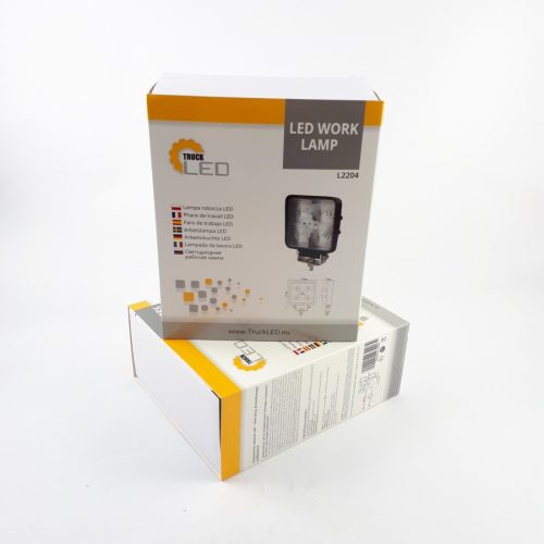 Ledes munkalámpa kocka alakú 10-30V 5ledes