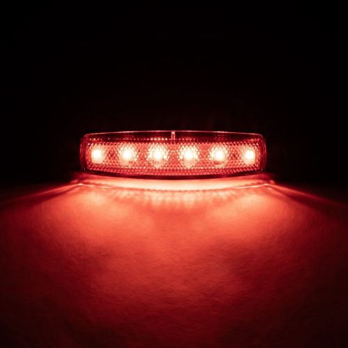 Helyzetjelző piros 6x LED 12/24V