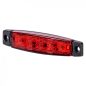 Helyzetjelző piros 6x LED 12/24V
