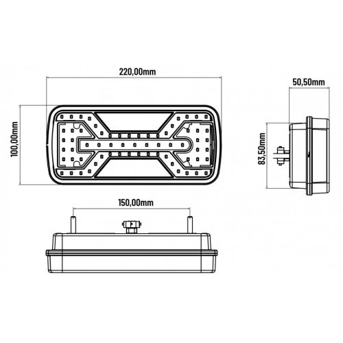 LED hátsólámpa X-SPIDER #1 P/M NPL