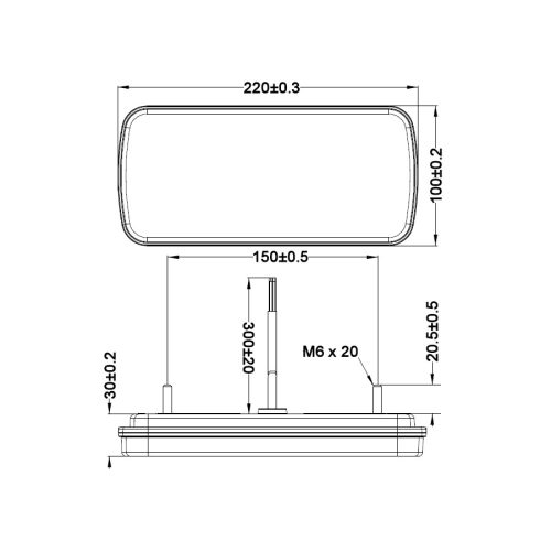 LED hátsó lámpa 3 kamrás 12/24V