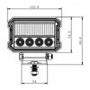 Első LED lámpa + figyelmeztető lámpa 20W+8W 1600LM 12/24V IP67