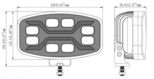 X-SPIDER Fényszóró LED+helyzetjelző lámpa+stroboszkóp
