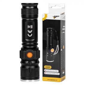   LED mini zseblámpa újratölthető 3W XPE 180LM, 1200mAh, 5 üzemmód LAT-KMR7