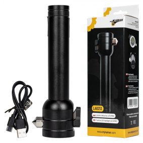   LED vészjelző zseblámpa kalapáccsal 3W, 200lm, 1x1200mAh, 5 üzemmód