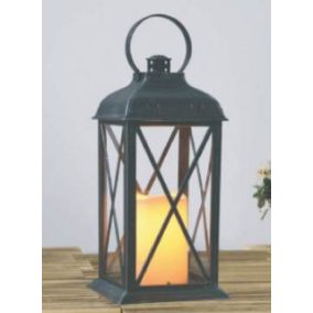 LED-es lámpás fekete házzal, meleg fehér fénnyel (855)