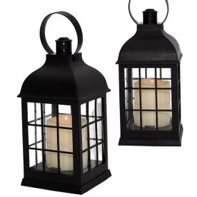 LED-es lámpás fekete házzal, meleg fehér fénnyel (854)