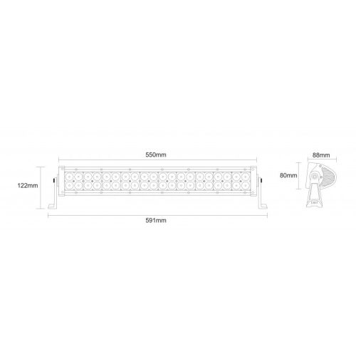 Fényhíd 40xLED 4964 LM 550mm
