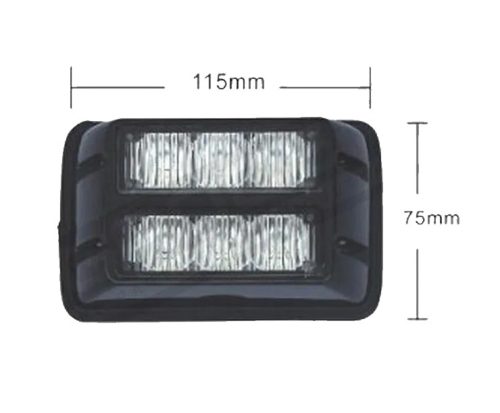 Beépíthető sárga villogó 6-ledes R10