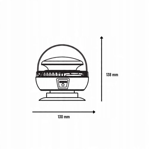 LED-es villogó 20W 45x LED mágneses távírányítóval
