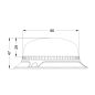Sárga villogó LED-es, MINI 10-110V targoncákhoz