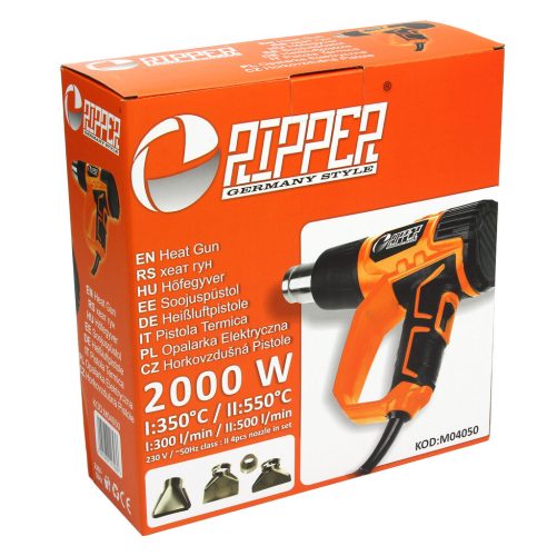Elektromos hőlégfúvó 350-550°C, 2000W RIPPER
