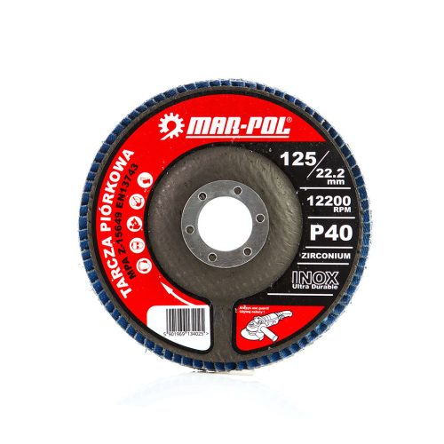 Lamellás csiszoló 125mm p40, INOX