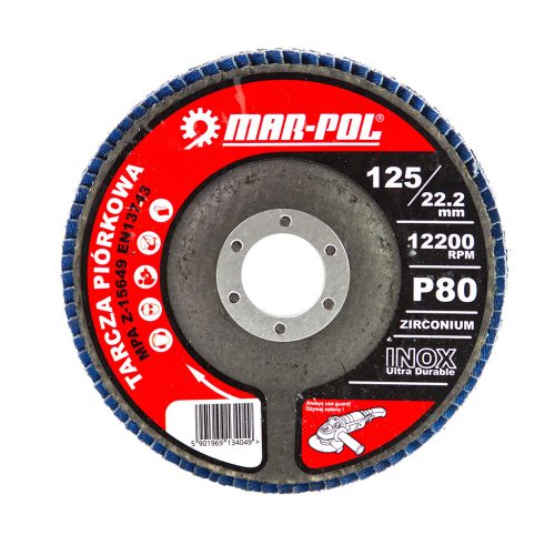 Lamellás csiszoló 125mm p80, INOX