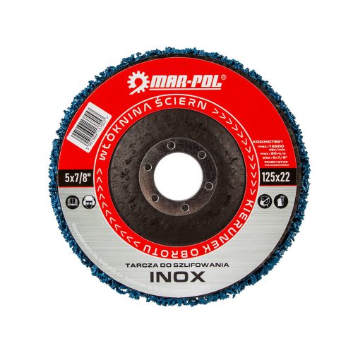 Csiszoló korong 125mm x 22,2mm INOX