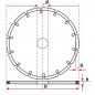 Gyémántvágó korong szegmenses 230mm POWER BLADE *A