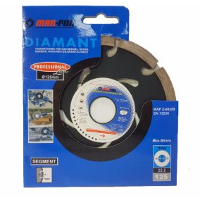 Gyémántvágó korong szegmenses 180 mm fekete Marpol