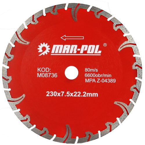 Gyémántvágó korong 230x7,5x22,2mm *A