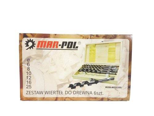 Fafúró klt. 6 db-os 6-25 x 230 mm 