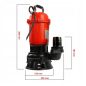 Merülő vízszivattyú úszókapcsolóval 750W, 18000l/h