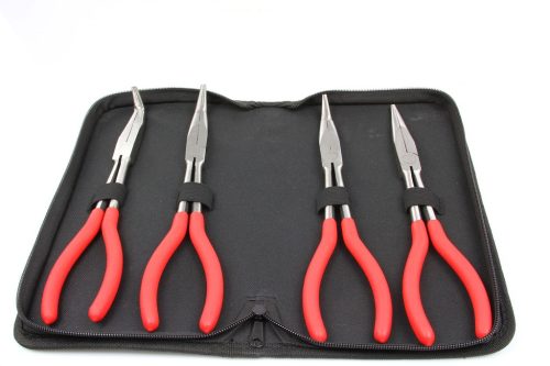 Hosszú hajlított fogó klt. 4db-os 280 mm 