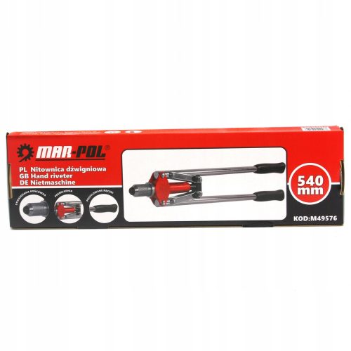 Kétkaros popszegecshúzó 420mm 2,4-4,8mm MAR-POL