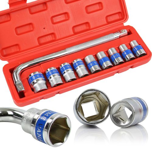 Dugókulcs klt. 1/2", 10 db-os 10-24 mm