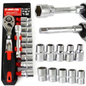 Dugókulcs klt. 1/4", 12 db-os 10-22 mm *A