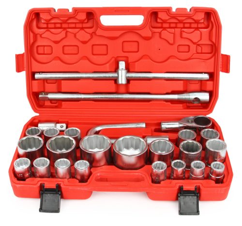 Dugókulcs klt. 3/4-1 colos, 26 db-os 21-65 mm