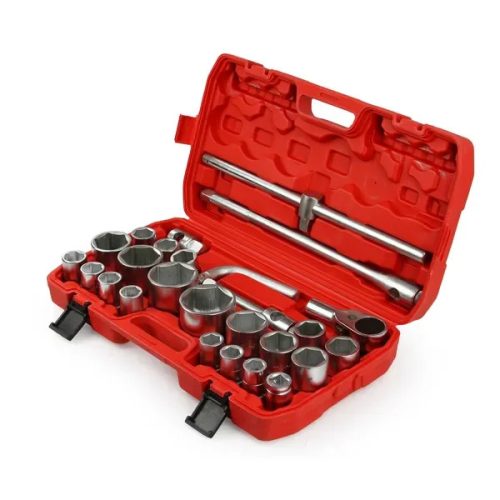 Dugókulcs klt. 3/4-1 colos, hatlapú, 26 db-os 21-65 mm