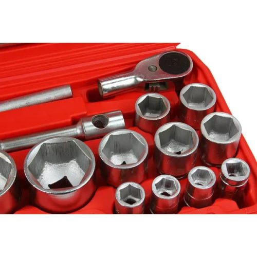 Dugókulcs klt. 3/4-1 colos, hatlapú, 26 db-os 21-65 mm