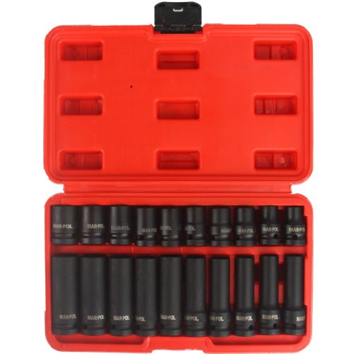 Gépi dugókulcs klt. 20db-os 10-19mm 1/2” MAR-POL *A