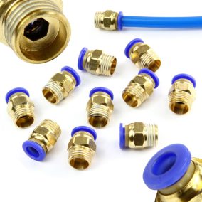   Menetes pneumatikus gyorcsatlakozó készlet 1/4" 8mm 10db