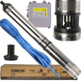   Mélykút csőszivattyú 4QJD 0,9 kW + vezérlődoboz MAR-POL