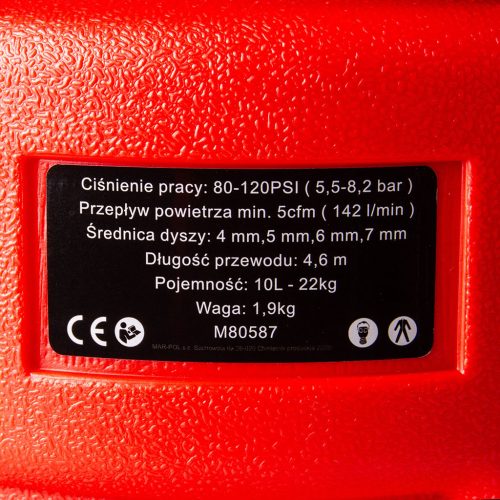 Homokfúvó szifon 10L pisztollyal MAR-POL