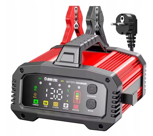 Impulzus akkumlátor töltő 25A, 12/24V MAR-POL