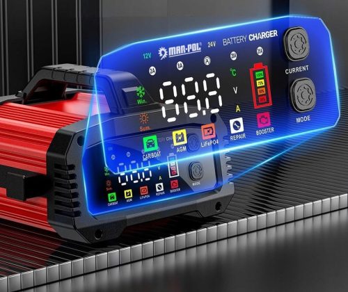 Impulzus akkumlátor töltő 25A, 12/24V MAR-POL
